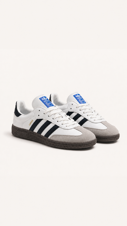 Adidas Samba blanche pour homme, vue trois-quarts